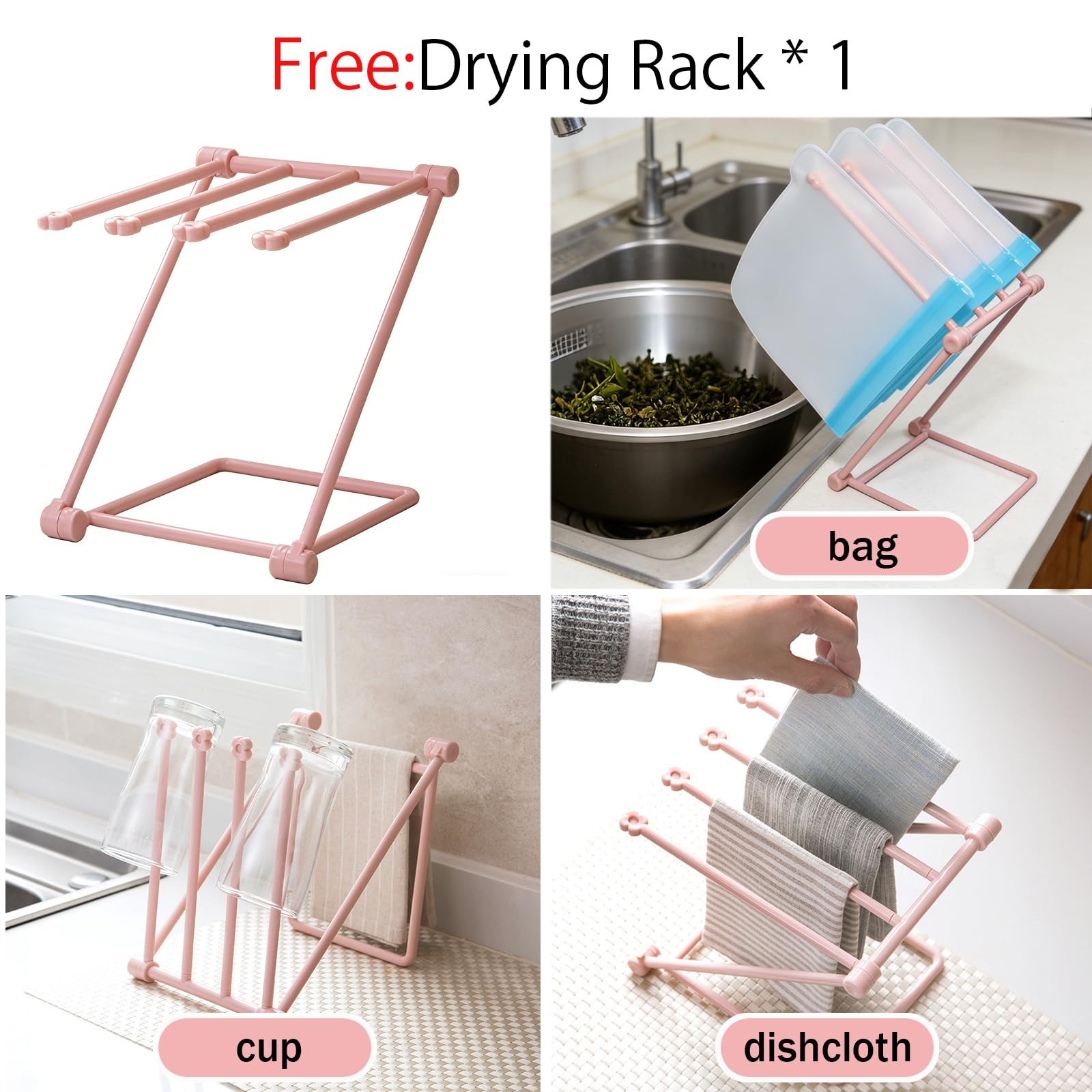 SHUCHUANG 10 Pack Free Reusable Storage Bags,Reusable Bags Small size, Blue