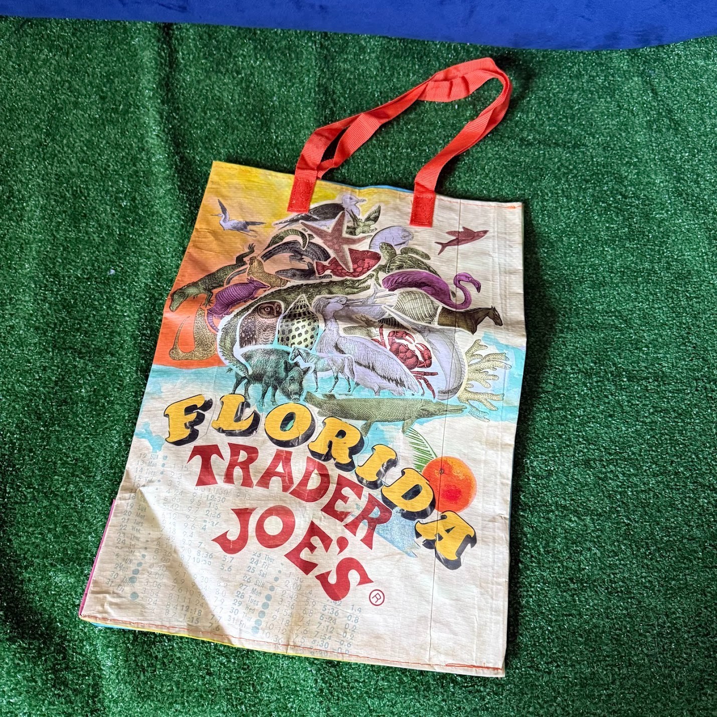 Trader Joe’s Florida Reusable Grocery Bag Orange Tote Regional Limited Edition
