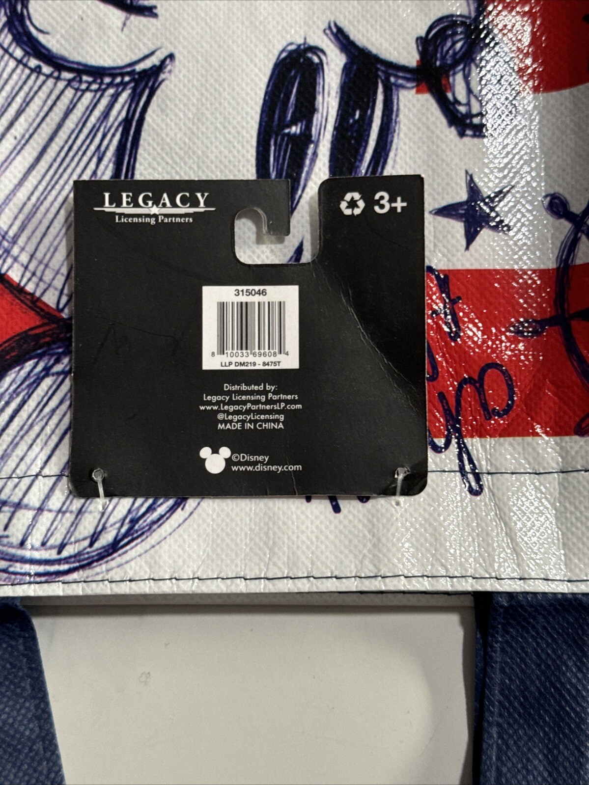 Walt Disney’s Mickey Mouse “Ahoy There 1928” Reusable Tote Bag 12×13-in. NWT