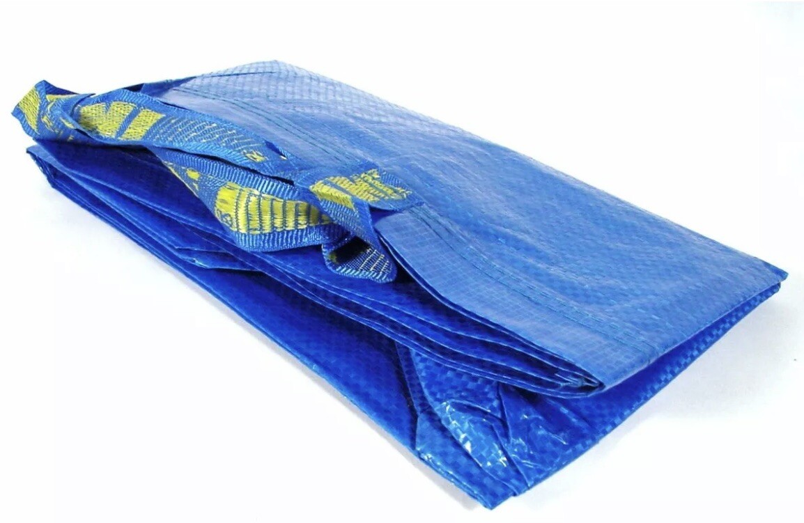 IKEA Shopping Bag Blue Large – 19 Gallons – Sturdy Laundry Grocery – 3 Pack !