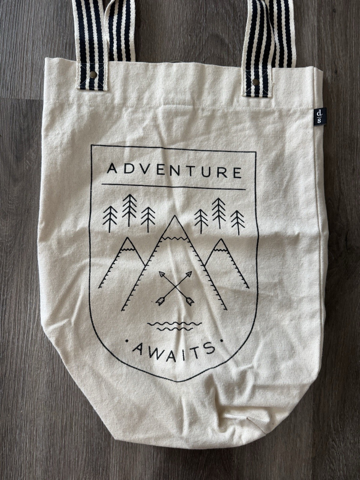 Adventure Awaits Canvas Tote Bag Boho Market Beach Reusable Shopping Travel Bag