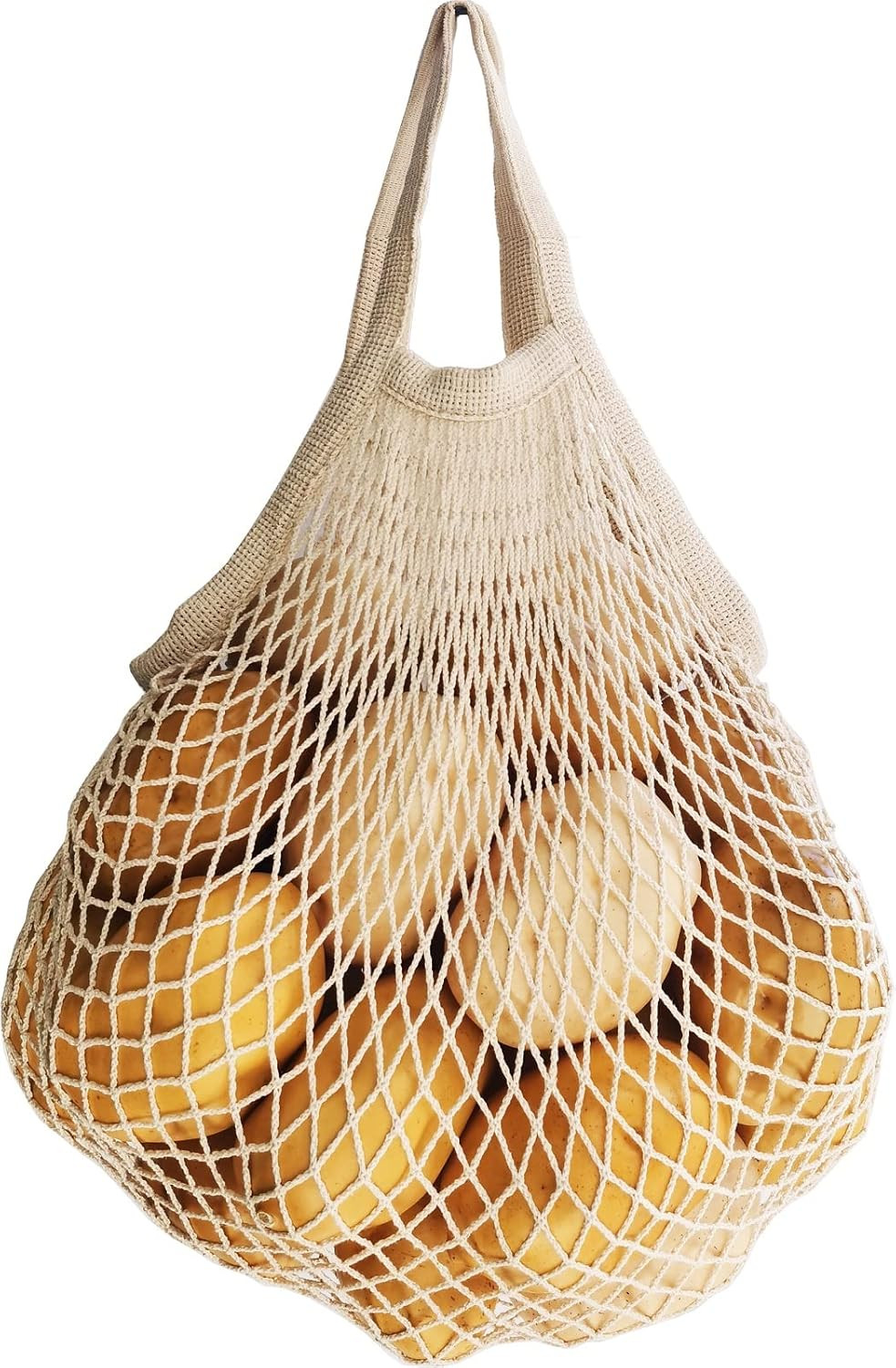3 Pack Reusable Grocery Bags Cotton Net Shopping Tote Ecology Market String Bag