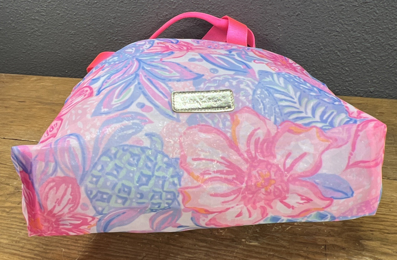 Lilly Pulitzer Snappy Turtle MESH SHOPPER TOTE BAG Reusable Grocery Shopping Bag