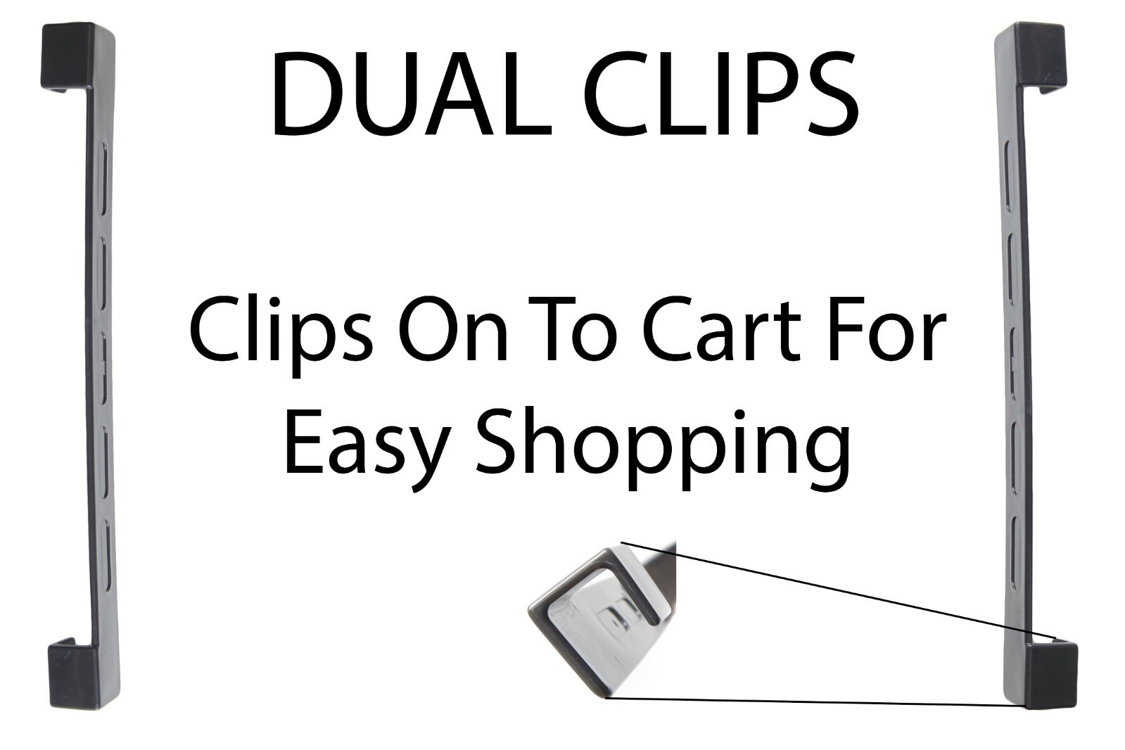 Large Reusable Environmentally Friendly Clip-On To Shopping Cart Bag Folds Flat
