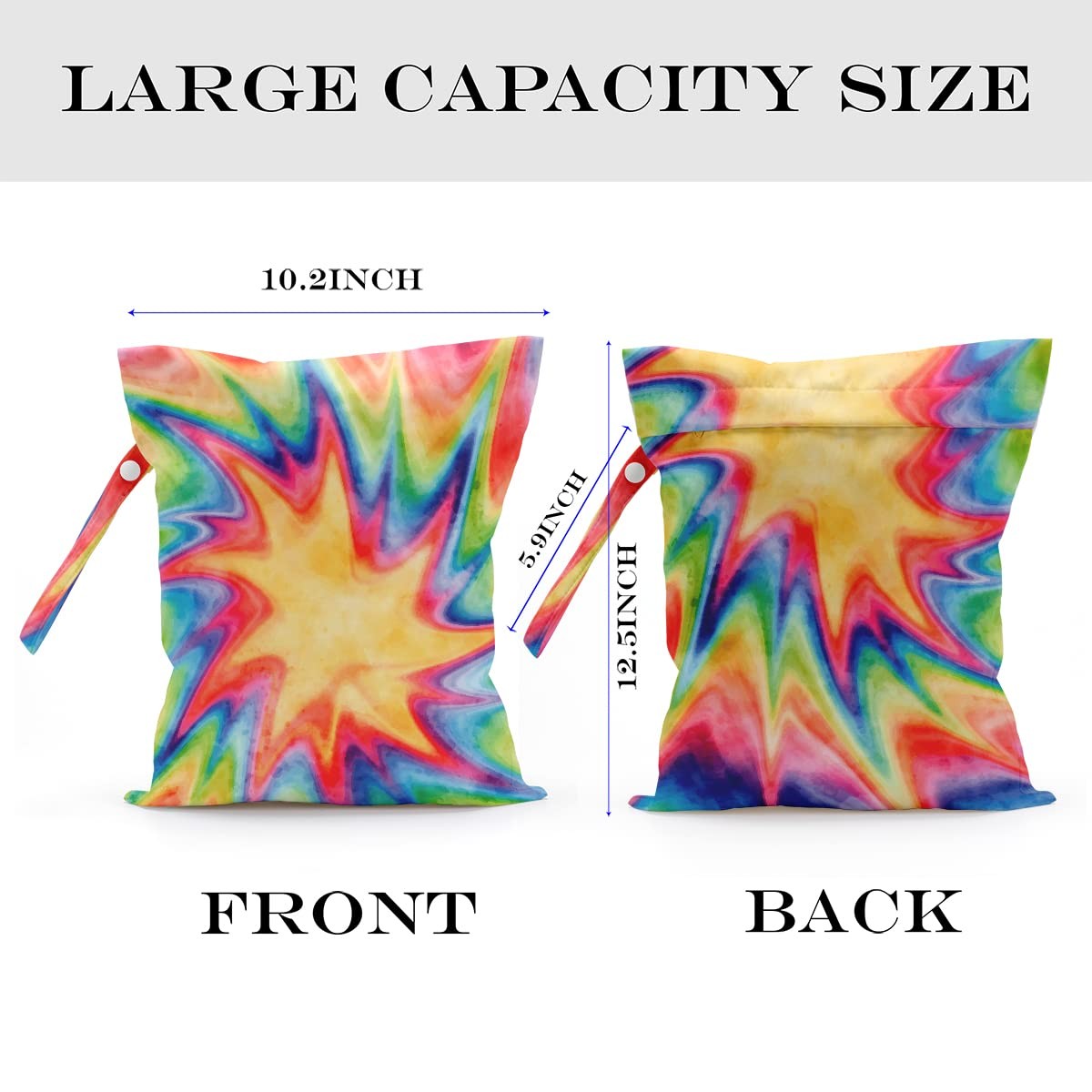 zcyxuuw Wet Bag, Dry Bag for Swimsuit, 12.5” x 10.2”, rainbow04