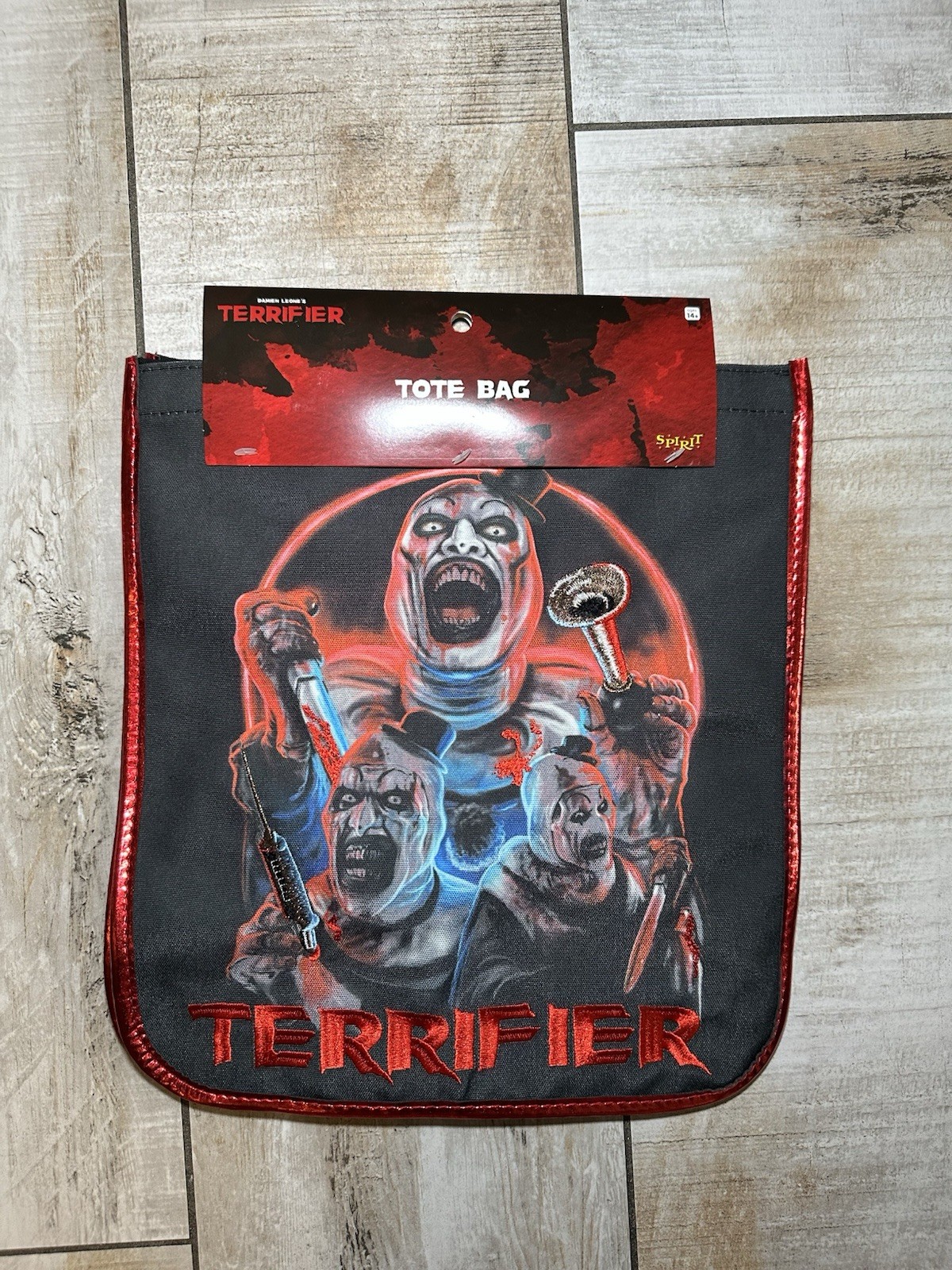 TERRIFIER 2025 Art The Clown Spirit Halloween Canva Tote Bag Embroidered NEW