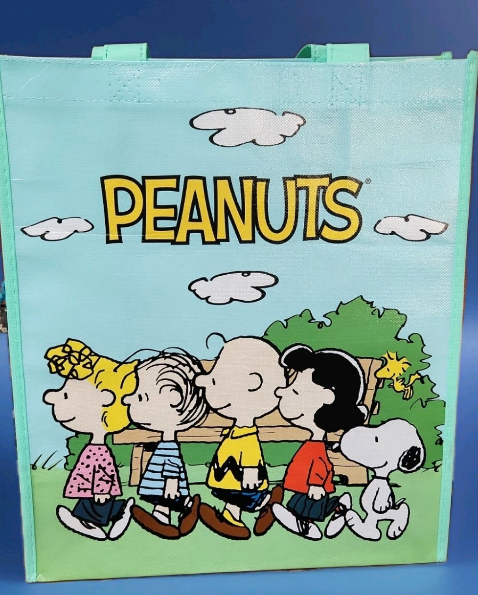 Peanuts Snoopy Woodstock Polyester Tote Bag 13L X 6W X 15H