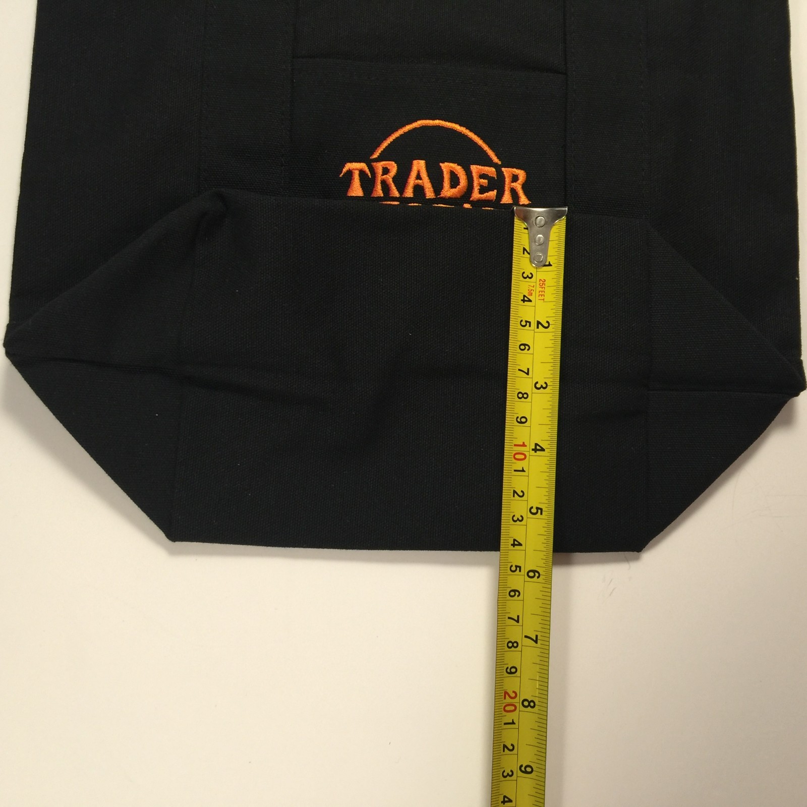 Trader Joe’s Mini Canvas Tote Bag With METAL SNAP FASTENER Halloween & Grocery