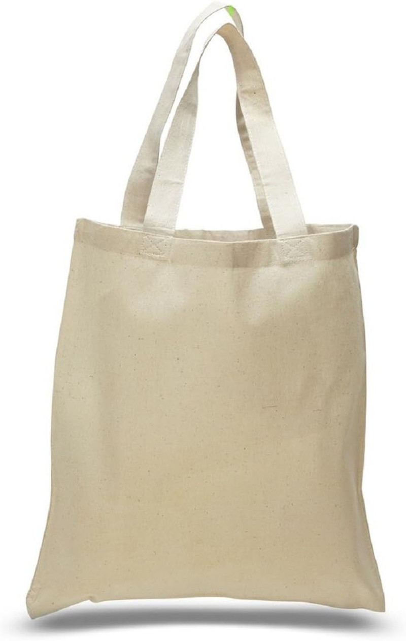 Set of 12 Wholesale Cotton Tote Bags 100% Cotton Reusable Tote Bags 1 Dozen