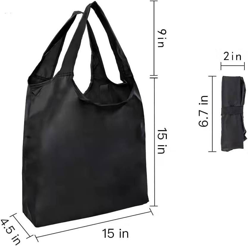 10 Pack Large Foldable Reusable Shopping Bags with Handles Assorted Colors