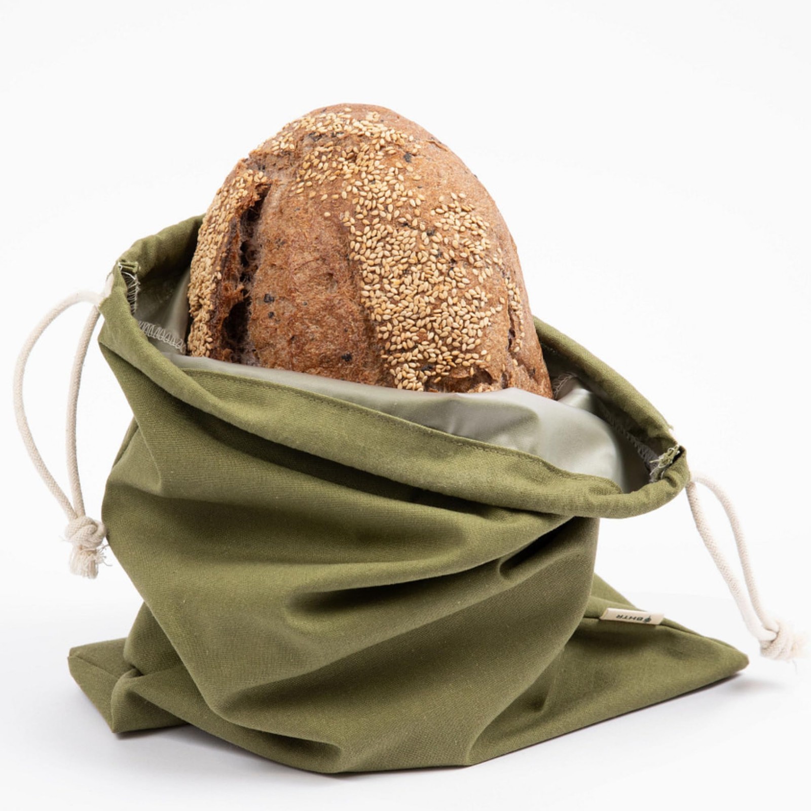 Sourdough Bread Bags for Homemade Bread, 2 One Size, Olive + Cream Linen