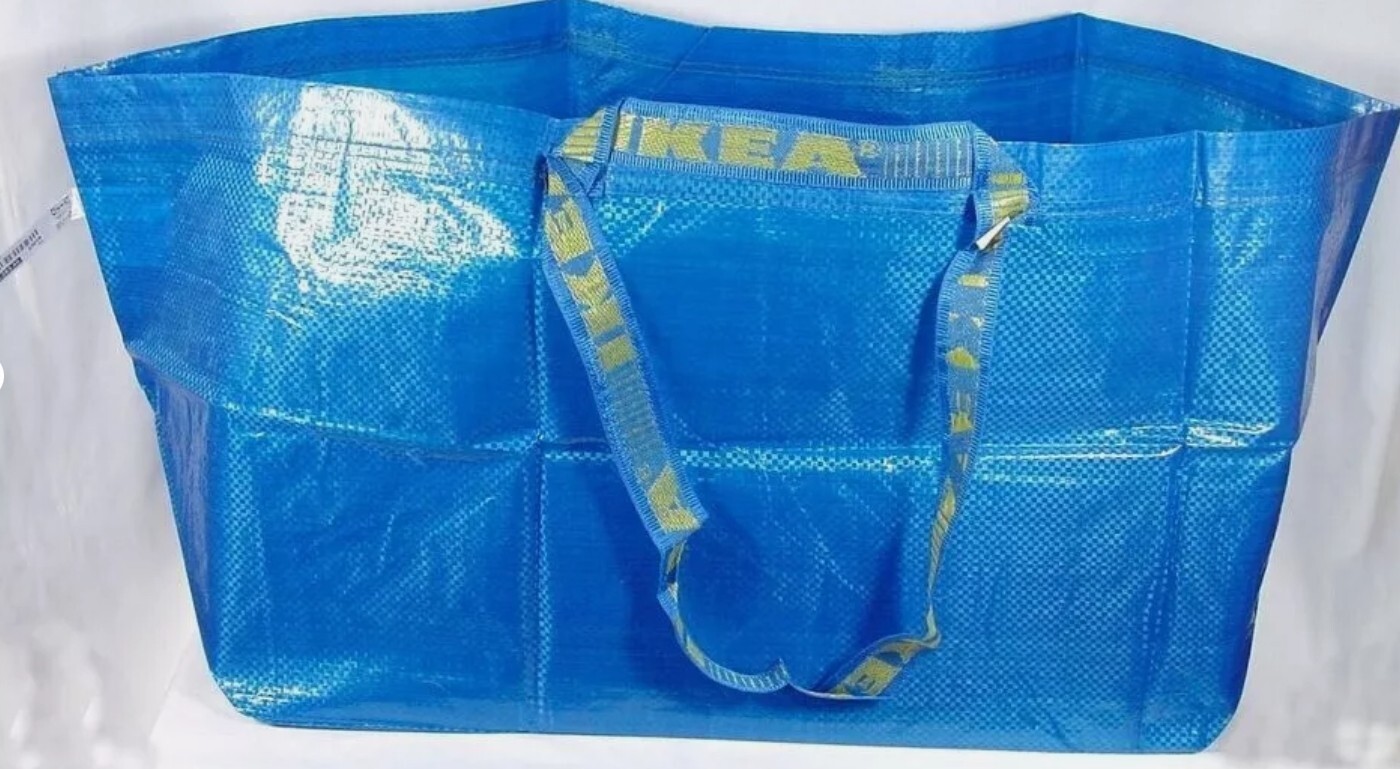 50 IKEA Frakta Large Shopping Bags 19 Gallon Laundry Tote Grocery Reusable NEW