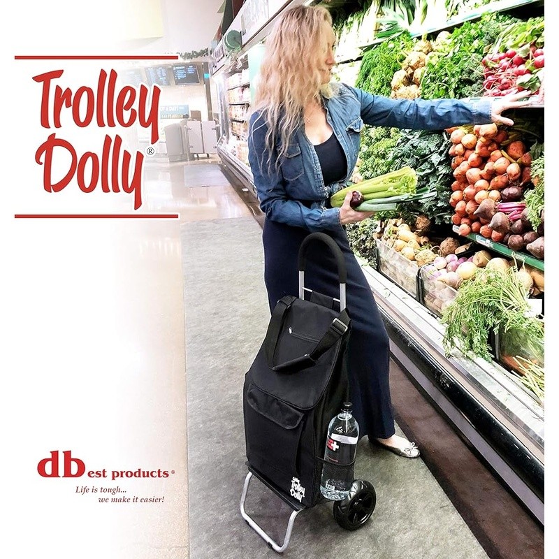Oversized Wheeled Shopping Utility Tote Durable Removable Bag W/ Pockets New