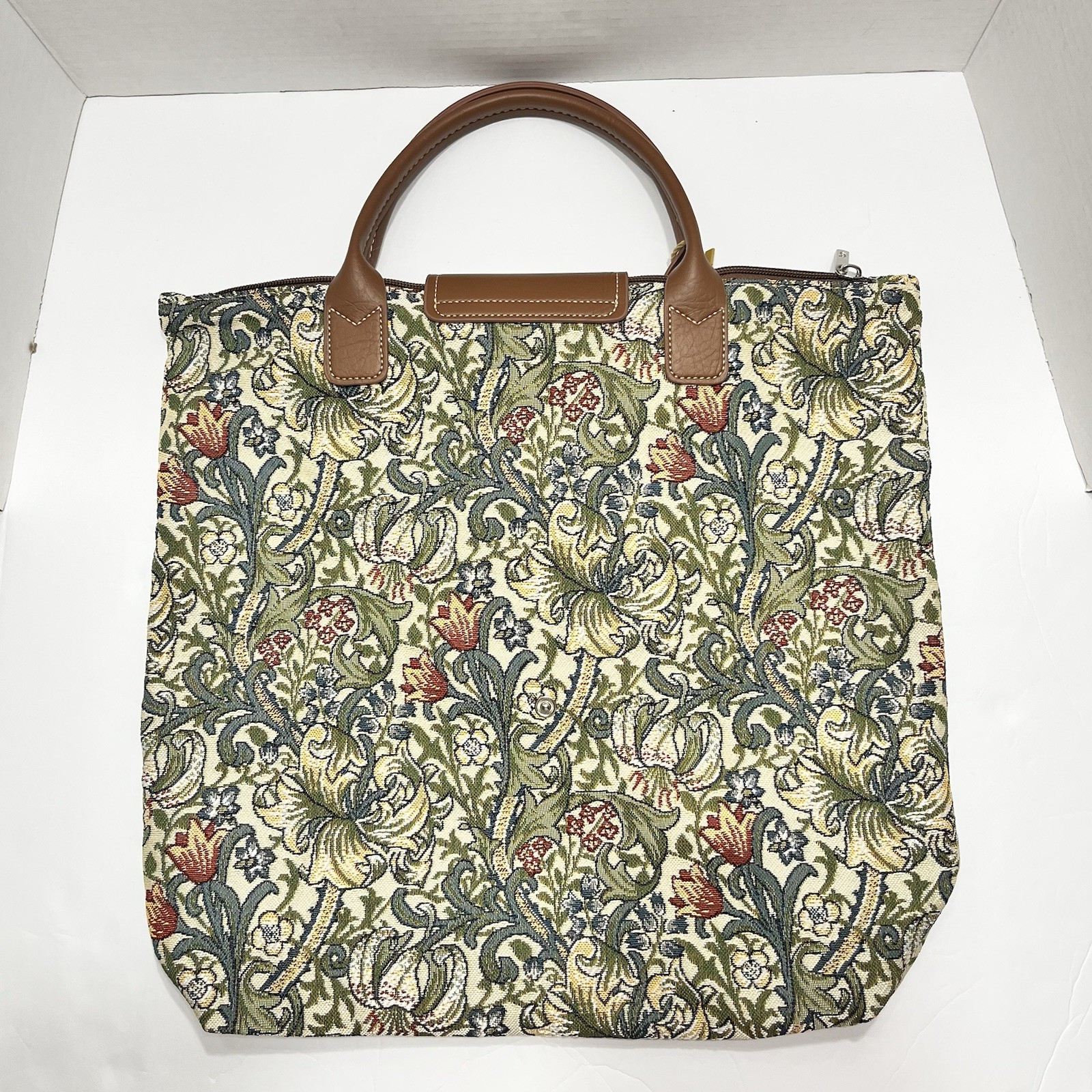 Signare USA William Morris Golden Lily Foldaway Shopping Bag, NWT