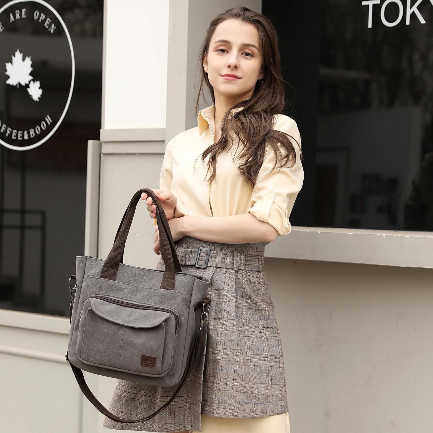 Women’s Canvas Tote se Casual Shoulder Crossbody Bags Small