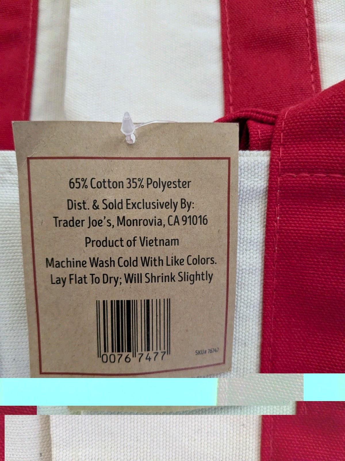 Nwt Lot To 4 Trader Joe’s Mini Red Canvas Tote Bags Limited Edition Brand New