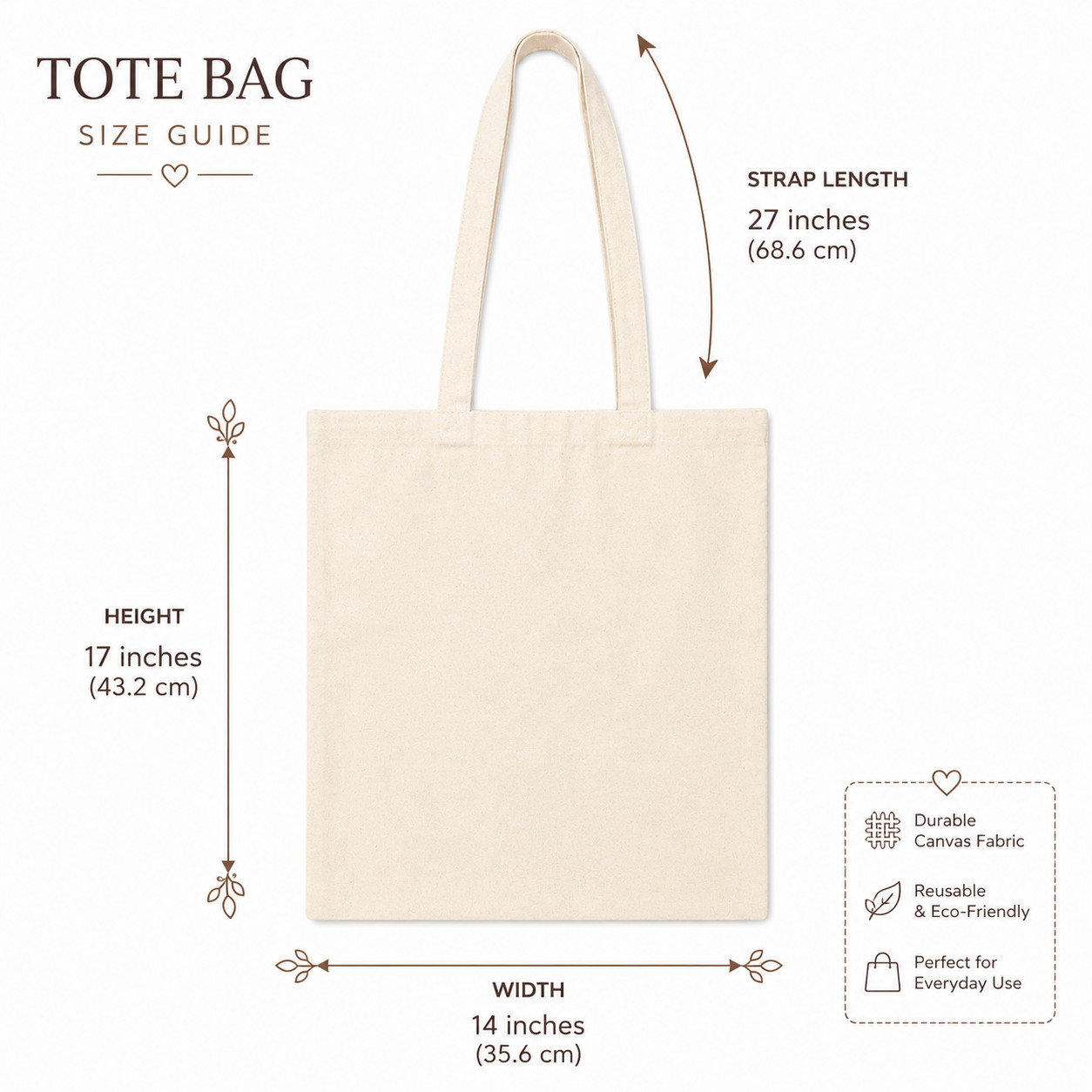 5 Pack Reusable Cotton Canvas Tote Bag Blank DIY Craft Grocery Shopping Bags