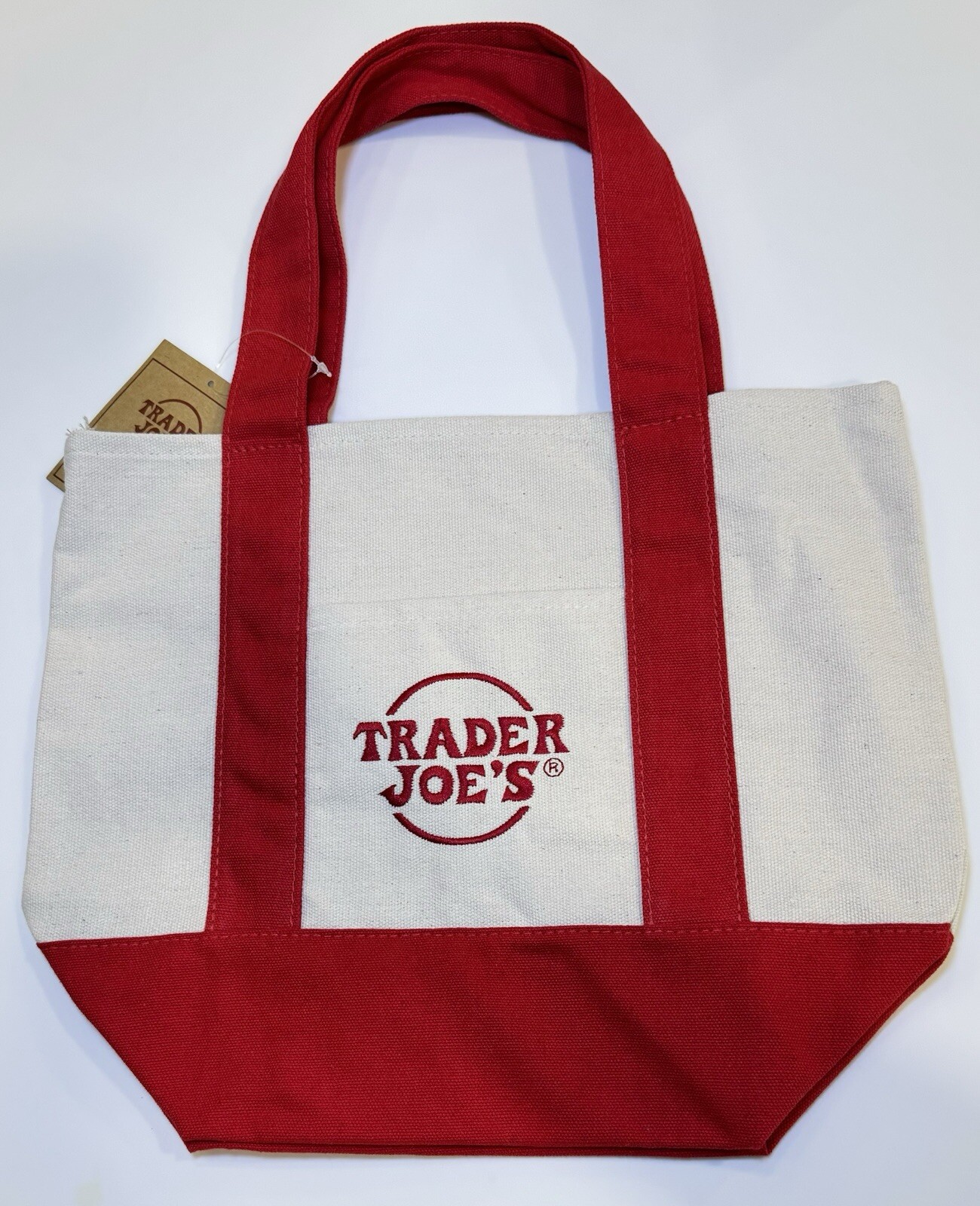 Trader Joe’s Red Mini Canvas Tote Bag Brand New! Sold Out In Stores!!! 🔥