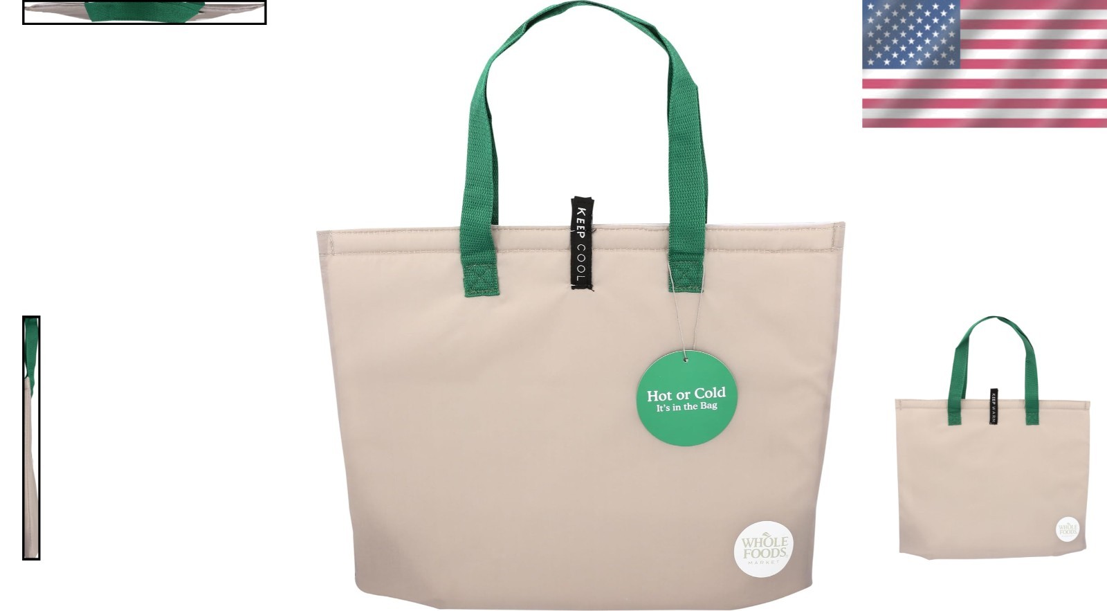 Compact Thermal Shopping Bag 4 Gallon Capacity for Cold or Hot Items