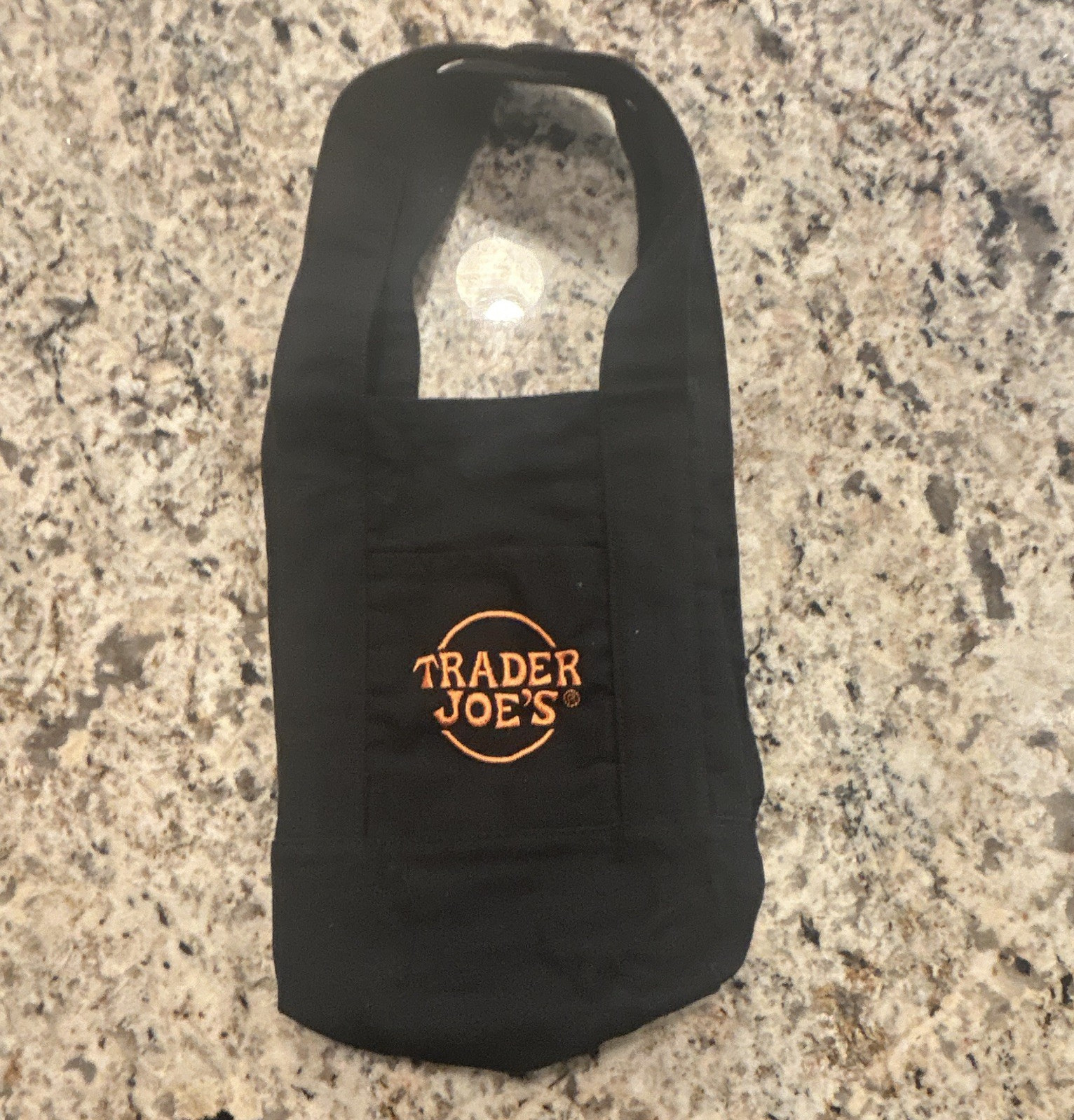 Trader Joe’s Canvas Tote Bag Black/Orange Logo Small 12x12x6 in Used