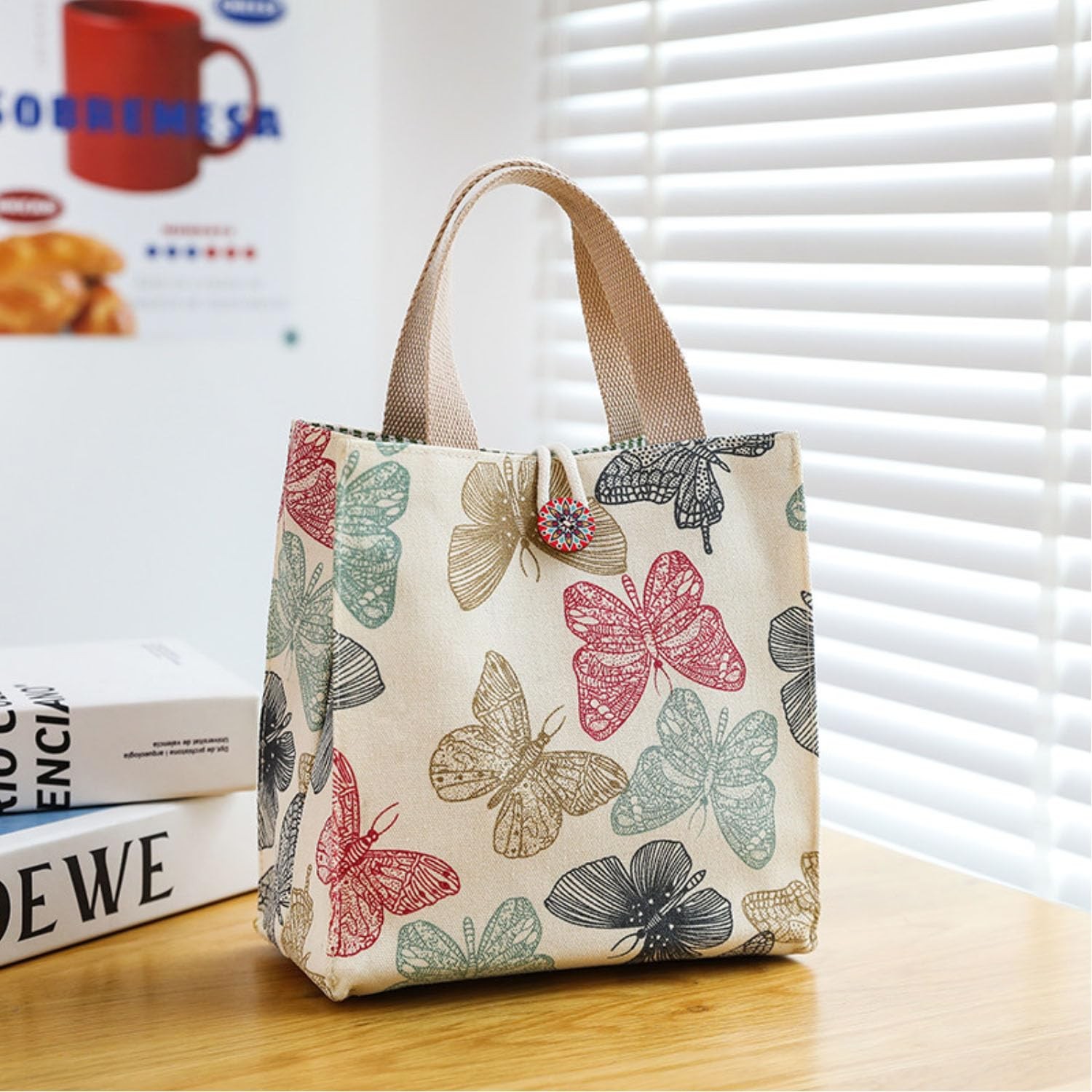 Canvas Tote Bag for Girls and Women, Cute Small Reusable Mini Bag, Aesthetic …