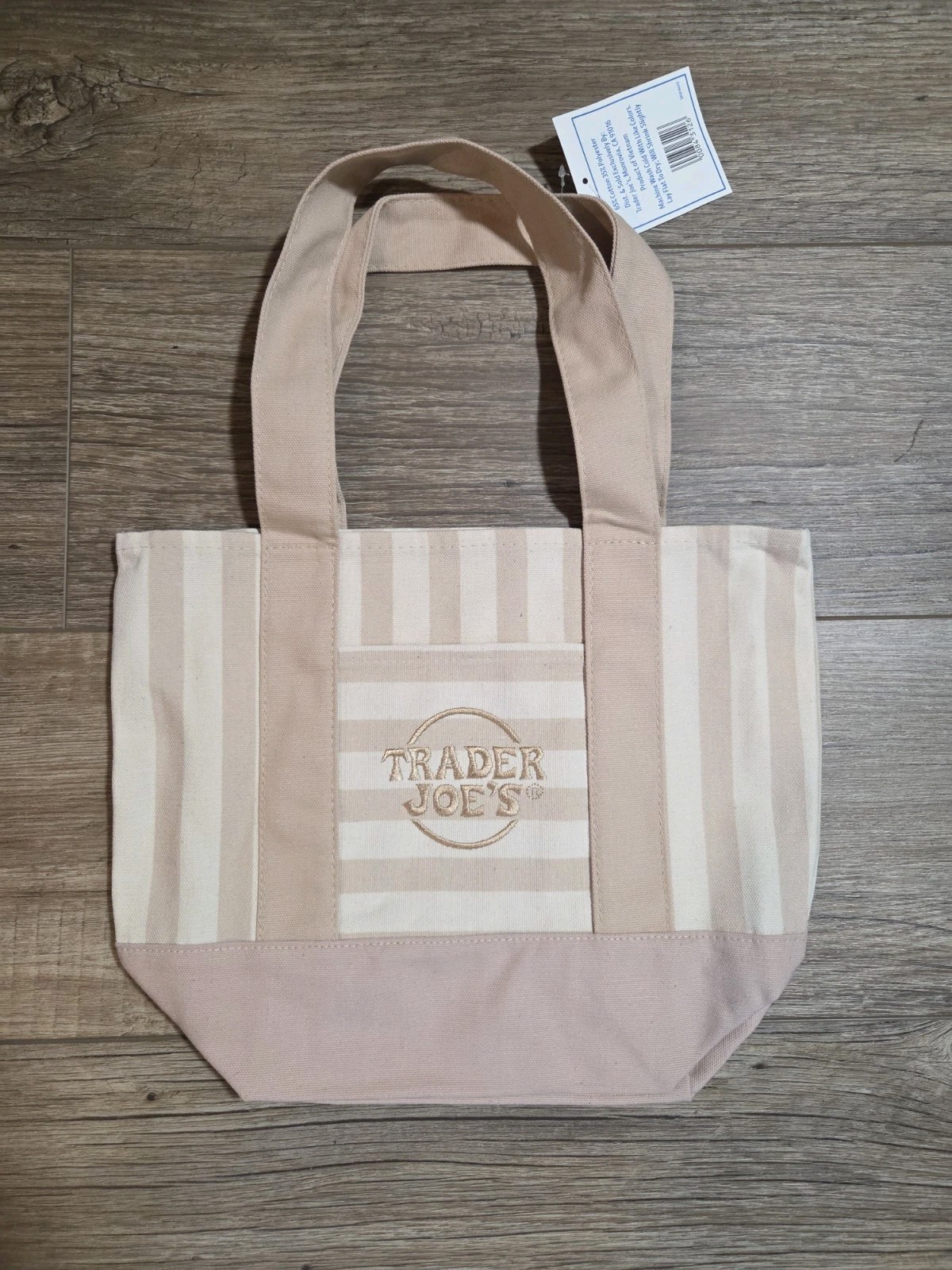 Trader Joe’s Mini Pastel Stripe Tote Bag 2026 Limited Edition (Set of 4)