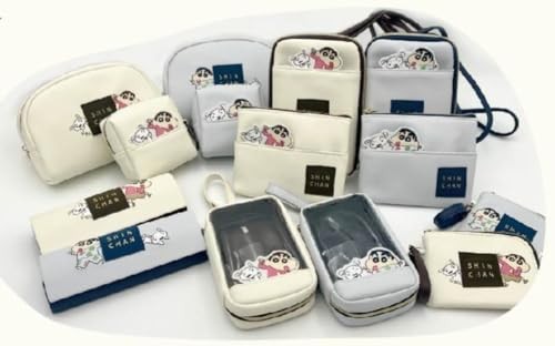 Marimo Craft Crayon Shin-chan Hyokkori Embroidery Series Petit Carry Case Gray