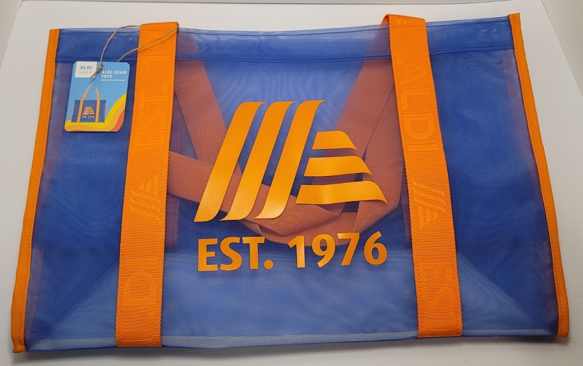 ALDI 50th Birthday Orange And Blue Nylon Gear Tote Bag