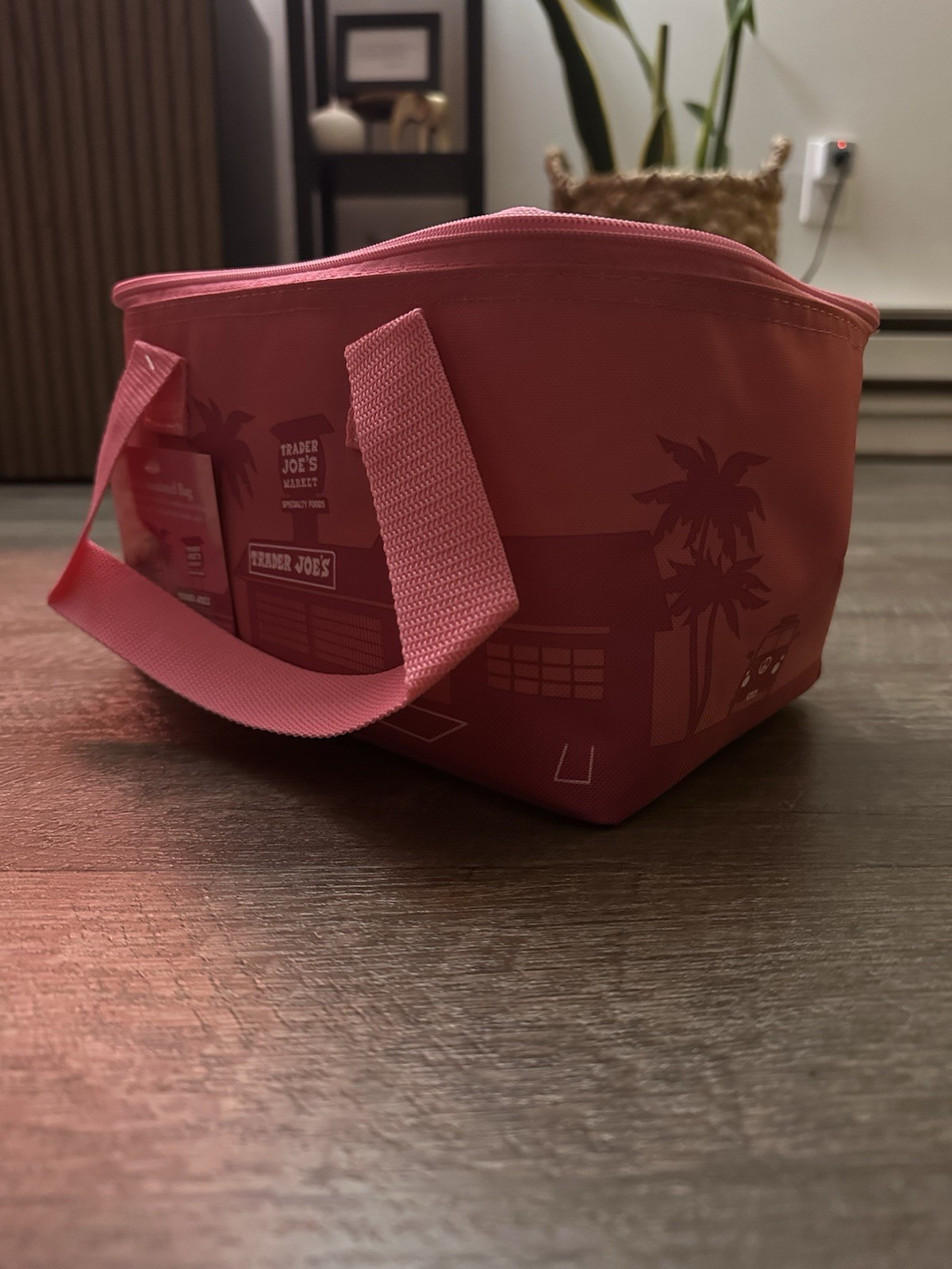 NEW Trader Joes Mini Insulated Bag Set of 2 Pink & Lavender Valentines Spring