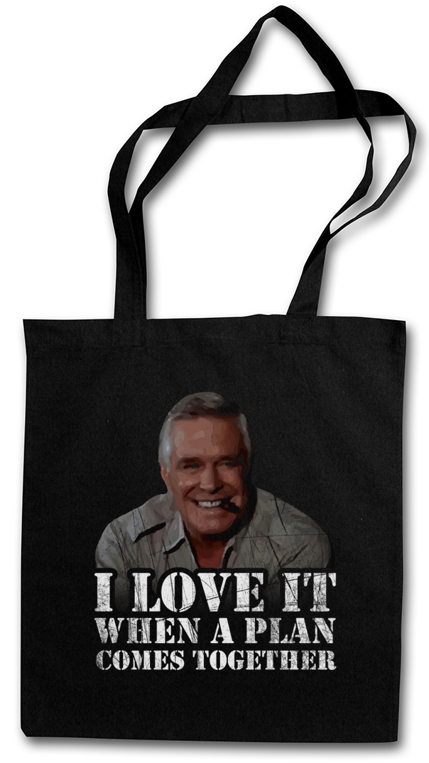HANNIBAL SHOPPING BAG A Bus Van Car Cigar Team B.A. Mad John Smith Amy Murdock